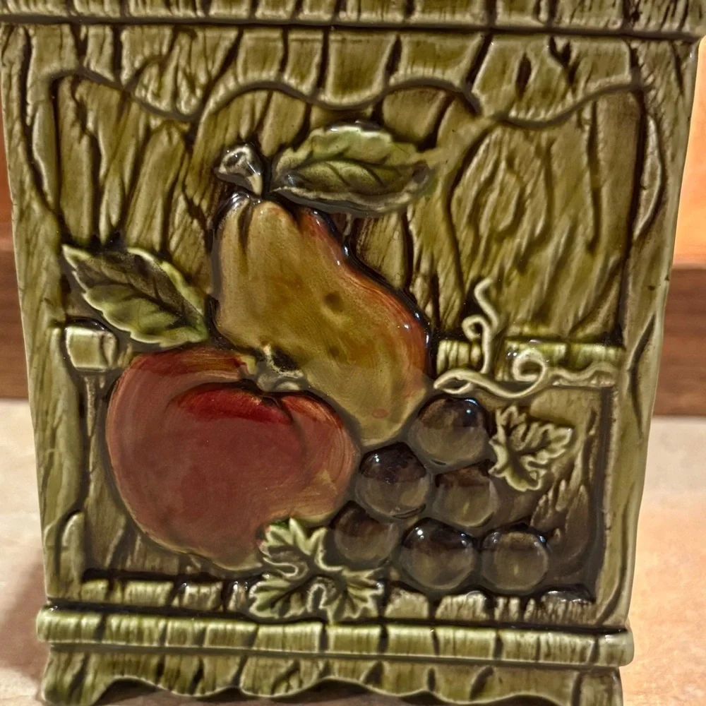 Lefton Vintage Ceramic Fruit Canister